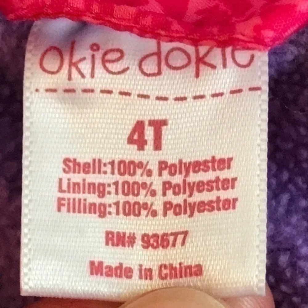Okie Dokie Jacket Size 4 Pink